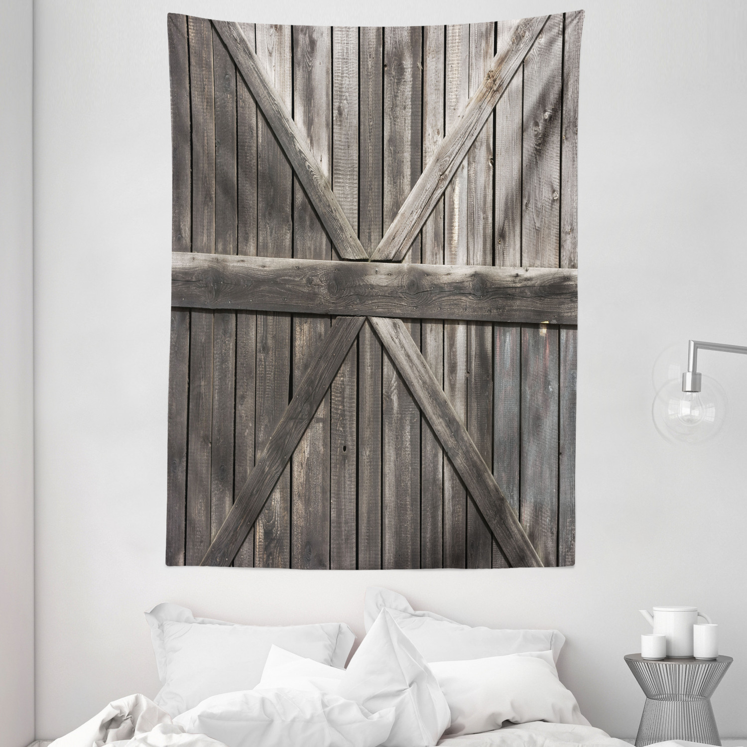 Rustic Tapestry Old Wooden Door with Big Cross Design Rustic Country Life Architecture Building Doorway Wall Hanging for Bedroom Living Room Dorm Decor 60W X 80L Inches Taupe by Ambesonne Walmart