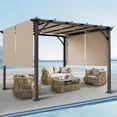 thumbnail image 6 of COOS BAY Outdoor Patio Pergola 10x10 ft with Retractable Sun Shade Canopy Top, 6 of 9