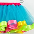 thumbnail image 5 of adviicd Girl Skirt Princess Skirt for Girls Tutu Skirt Toddler Cute Party Dance Skirt Solid Color Net Yarn Sequins Star Tulle (Light Blue,5-8 Years), 5 of 5