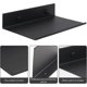 thumbnail image 3 of Metal Wall Shelves, 2pcs 20cm Black Floating Shelf, Wall Mounted Shower Rack, Wall Mounted Rectangular Shelves With Holes, 3 of 4