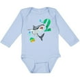 thumbnail image 3 of Inktastic Second Birthday Shark with Cake Boys or Girls Long Sleeve Baby Bodysuit, 3 of 5