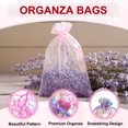 thumbnail image 3 of Organza Bag 3.5" x 4.7", Colorful Coral Mesh Bags Drawstring Gift Bags Party Favor Bag Light Purple-Gold, 50Pcs, 3 of 6