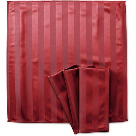 Canopy Ottoman Stripe 4pk Napkins New Red
