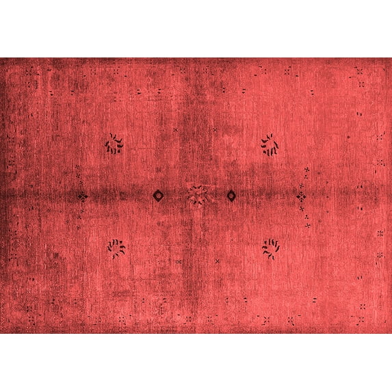 Ahgly Company Indoor Rectangle Oriental Red Industrial Area Rugs, 8' x 10'