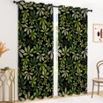 thumbnail image 5 of Tchckioa Modern Leaves Blackout Curtains,42x63 Inch Privacy Protection Grommet Drapes for Apartment,Set of 2, 5 of 6