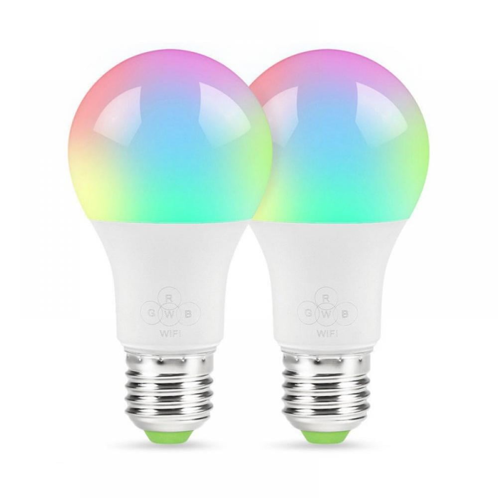 LED Wifi Smart Light Bulb Dimmable RGBW Lamp E27 B22 