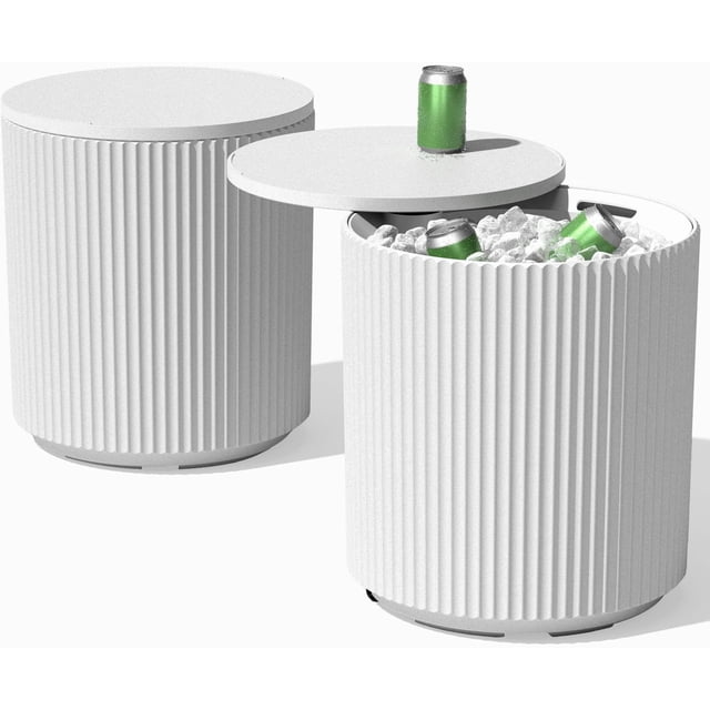 Songqin Outdoor Cooler Side Table - 2 in 1 - Designed for use as Outdoor Side Table, Patio Decor and Ice Chest
