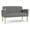 Asteroid, variant on Belmont Lounge Lobby Reception Waiting Loveseat / Natural Wood Legs / Black