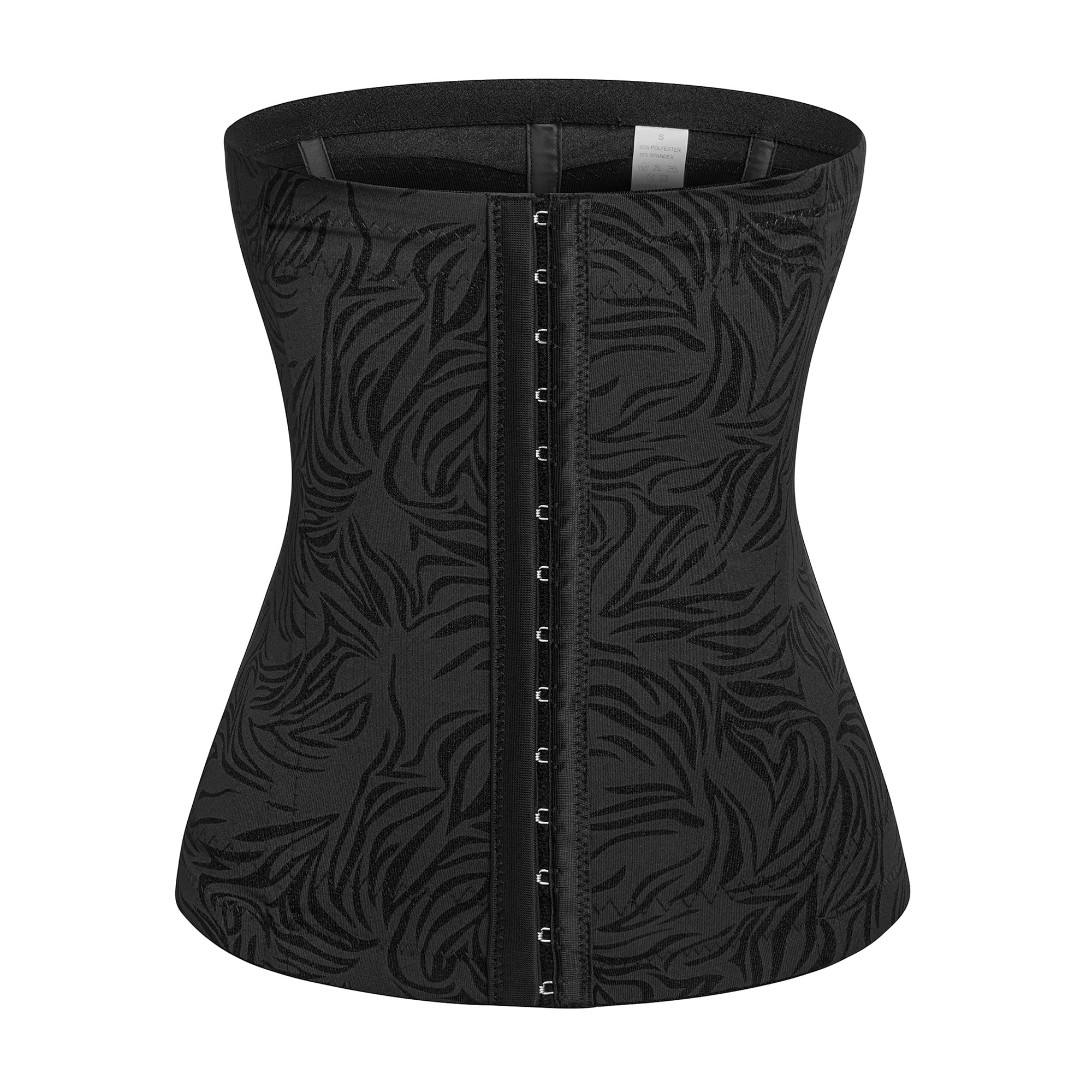 Womens Spandex Waist Trainer Cincher Corset for Weight Loss Ultra Firm Control Hourglass Body Shaper Sport Girdle with Steel Bones Plus Size S 3XL Black Walmart