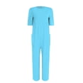thumbnail image 3 of vastwit Adaptive Clothing for Adult Elderly Seniors Special Needs Anti-Strip Jumpsuit Long Sleeve Romper Sky Blue L, 3 of 6