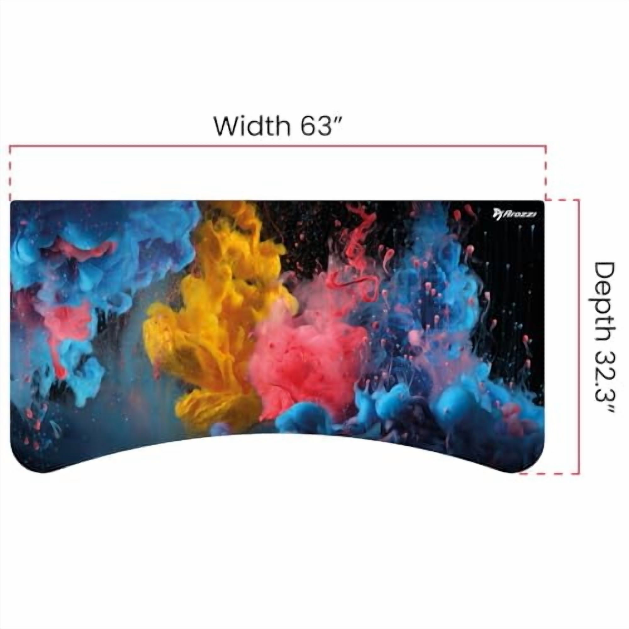 Arozzi Arena Gaming Desk Mat, Full Surface Custom Desk Pad, Interchangeable, Water Resistant & Washable Computer Desk Mouse Pad with Stitched Edges (D017)