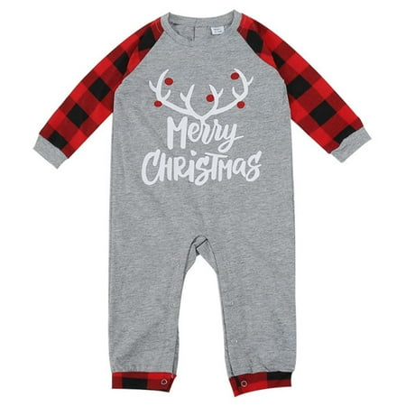 

Supporting Family Pajamas Set Christmas Pajamas Plaid Long Sleeve T-shirt