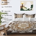 thumbnail image 3 of Abstract Flowers Yellow Bedding Duvet Cover Set King Size 4 Pieces Vintage Wood Grain Bedding Set with Zipper Closure, 1 Comforter Cover 92x106 Inches 1 Flat Sheet & 2 Pillow Cases, 3 of 7
