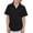 Black, variant on Kids Button Down Shirts Collared Casual Summer Short Sleeve Dress T-Shirt Mesh Fashion Lace Patchwork Beach Tops For Boys