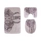 thumbnail image 1 of ABPHQTO Líneas componen elefante Juego de alfombras de baño de 3 piezas Alfombra de baño Alfombra de contorno y tapa de inodoro ABPHQTO  Cont-CHAPPLE-34800, 1 of 2