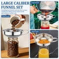 thumbnail image 3 of Fkszll 3 Pcs Canning Funnel with Strainer, Food Grade Stainless Steel Canning Funnels,Wide-Mouth Funnels for Kitchen Use for Filling Mason Jar for Jam Oil Spice Sugar Flour, 3 of 10