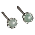 thumbnail image 5 of AYYUFE 1 Pair Ear Studs Shiny Imitation Jade Inlay Ear Decoration Fashion Jewelry Piercing Studs Earring Women Jewelry Gift Christmas Gift, 5 of 8