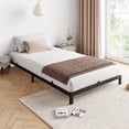thumbnail image 1 of Bingirl 6 Inch Twin Metal Platform Bed Frame without Headboard: Low-Profile, No Box Spring, 700 Lbs Load Capacity, Easy to Assemble, Noiseless (Black), 1 of 8