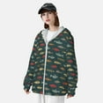thumbnail image 3 of Daiia River Freshwater Fish UPF 50+ Sun Protection Hoodie Jacket Lightweight Long Sleeve Sun Shirt for Women Men with Pocket Hiking Outdoor-XX-Large, 3 of 7