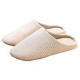 thumbnail image 3 of Yindaity Warm Slippers for Men Indoor Winter Cozy Men's House Bedroom Slippers Slip-On (Beige,10), 3 of 5