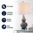 thumbnail image 4 of JONATHAN Y Anya 20.5" Mini Glass LED Table Lamp, Gray, JYL1028A, 4 of 9
