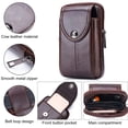 thumbnail image 3 of PACK Men Cinturón de Cuero Bolsita Bag de Cintura Fanny Pack Teléfono Con Bucle de Cinturón, 3 of 7