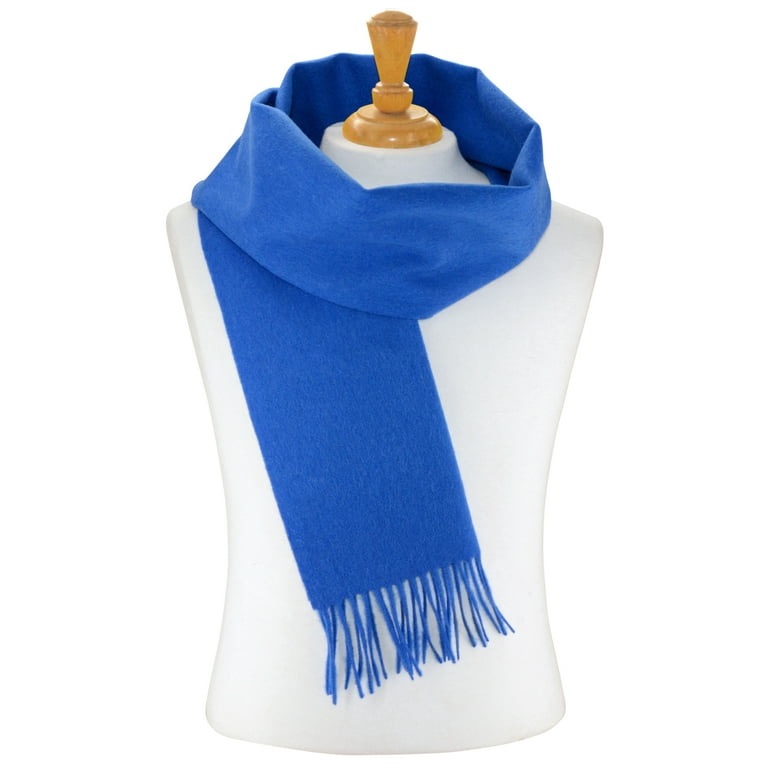Biagio 100% Wool NECK Scarf Solid Royal Blue Color Scarve for Men or Women