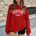 thumbnail image 2 of UJNDER Women's Casual Long Sleeve Printed Crewneck Sweatshirt Comfortable Tunic Loose Fit Red M, 2 of 4