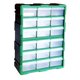 thumbnail image 5 of Caja de almacenamiento de hardware con organizador de tornillos de 18 rejillas 18x37,5x48,5cm para Verde, 5 of 8