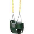 thumbnail image 2 of Eastern Jungle Gym Cubo Completo con Respaldo Alto para Trabajo Pesado Asiento de Columpio para niños pequeños Cadenas de Columpio recubiertas Accesorio de Juego de Columpio Verde Completamente ensamb, 2 of 7