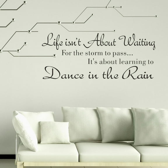 LEORX Inspirational Wall Decal Removable PVC Black Home Wall Decor for Living Room 1Pcs