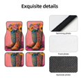 thumbnail image 4 of Balery Cowboy Boots With Flowers Juego de 4 Alfombrillas para Auto, Revestimientos de Caucho Resistente, Diseño Antideslizante, 4 of 7