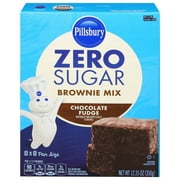 Pillsbury Zero Sugar Chocolate Fudge Flavored Brownie Mix, 12.35 Oz Box