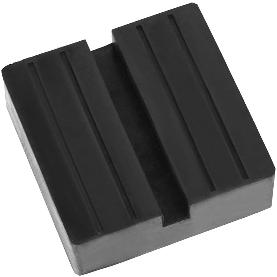 DEDC Universal Square Slotted Jack Pad Rubber Jack Stand Adapter Frame Rail Protector Pinch Weld Protector Pad 