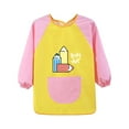 thumbnail image 5 of Generic Children's Art Overalls Boys Girls Apron Painting Supply Long Sleeves for Cooking Baking Painting Crafting Grilling Activity（3-4 Years Off-White）, 5 of 8