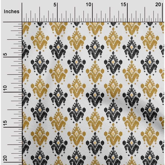 oneOone Organic Cotton Poplin Twill Fabric Ethnic Ikat Fabric Prints By Yard 42 Inch Wide