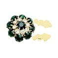 thumbnail image 4 of yotijay Decorative Rhinestone Button Cover DIY Decoration Clip on for Dress Suit Hat gold dark green, 4 of 9