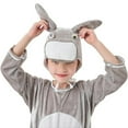 thumbnail image 5 of ZHOGXU Big Kids Boys Hooded Jumpsuit Long Sleeve Color Block Cute Animal Design Comfortable Fashion Romper For Stage Show Dance Party Grey 8-9 Years, 5 of 5
