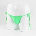 thumbnail image 4 of Arnsht Men's Sexy Erotic Thong Low Rise G-String Pouch Soft Breathable T-Back Underwear Bikini Green Free Size, 4 of 5