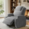 thumbnail image 2 of Homall Power Lift Recliner Chair with Massage for Living Room Recliner Chair for Elderly with Infinite Position Side Pocket and Saucer,Corduroy Gray, 2 of 7