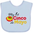 thumbnail image 3 of Inktastic My First Cinco de Mayo with colorful flower Boys or Girls Baby Bib, 3 of 4