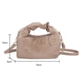 thumbnail image 3 of Bolso de mano de felpa para mujer, peludo con pliegue en la nube a la moda, ajustable con colgante pequeño, 3 of 8