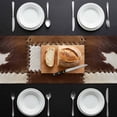 thumbnail image 3 of Cow Cowhide Table Runner 13x70 Inch Abstract Brown Seam Leather Table Runner Non-Slip Dresser Scarves for Holiday Decorations, Party, Dinner and Gatherings, 1 Pack, 3 of 8