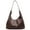 Coffee, variant on Yucurem Slouchy Hobo Bag For Women Zipper Shoulder Bag Pu Leather For Travel (Wine Red) Fashion shoulder bag (Wine Red)