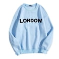 thumbnail image 3 of SIYUDAN Women Sweatshirts Long Sleeve Sweatshirt for Women’S Pullover Light Blue Pullover Adult Cute Crewneck Sweatshirt Womens Clothing Fall Cute Sweatshirt, 3 of 3