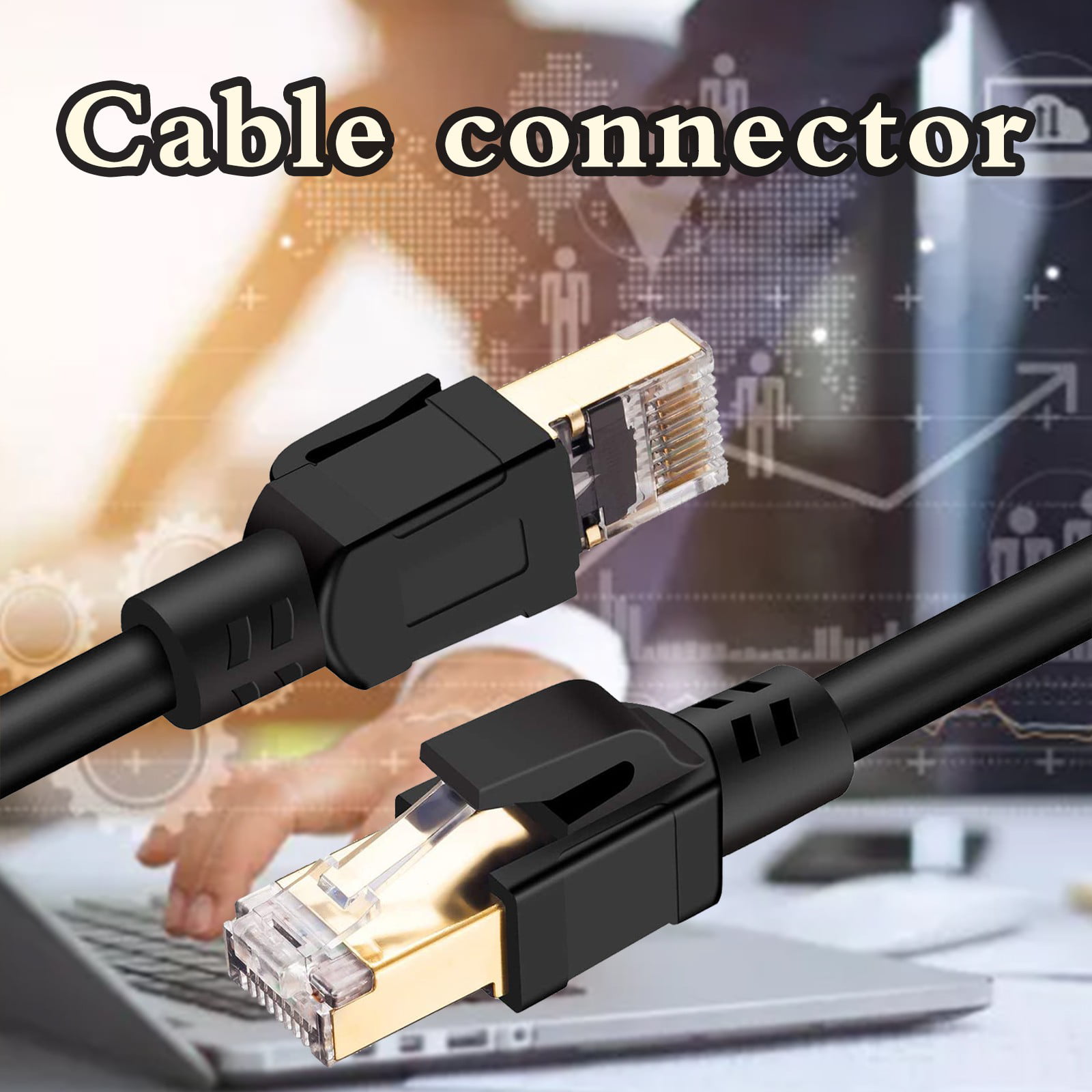 High Speed LAN Wire with Rj45 Connectors for Modems LAN and Gaming Faster Than Cat5/Cat5e/Cat6 Black Pier Telecom 10ft Ethernet Cable Cat7 Flat Patch Cord for Internet Network Computer 