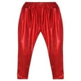 thumbnail image 3 of YONGHS Kids Girls Shiny Metallic Hip Hop Street Dance Harem Pants Trouser Red 11-12, 3 of 6