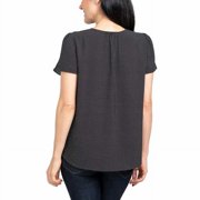 Hilary Radley Womens V-Neck Blouse