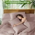 thumbnail image 6 of Sonoro Kate Luxury Cooling Bamboo Bed Sheet Set - Deep Pockets - 4 Piece,California King, Light Pink, 6 of 6