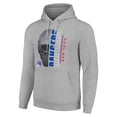 thumbnail image 2 of Men's Starter Heather Gray New York Rangers Half Helmet Fleece Pullover Hoodie, 2 of 3